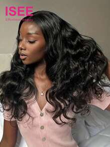 ISEE HAIR Wear& Go V5 6x4 HD 蕾丝无胶波浪假发 预漂白细小结 预剪自然色 180% 8-30 英寸真人头发 预拔 带自然发际线 适合女性 - SNatural - 查看 4