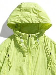 Lightweight Sun Protection Jacket For Women, Breathable & Loose Fit, Summer Couple Sunscreen Clothing - Lime Green - View 4