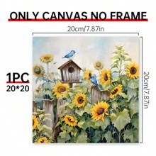 1/4 件浴室墙壁装饰木框印刷墙面艺术图片农舍墙壁艺术破旧别致的花篮艺术品既是礼物，也是墙壁装饰，可悬挂在办公室海报卧室餐厅厨房客厅