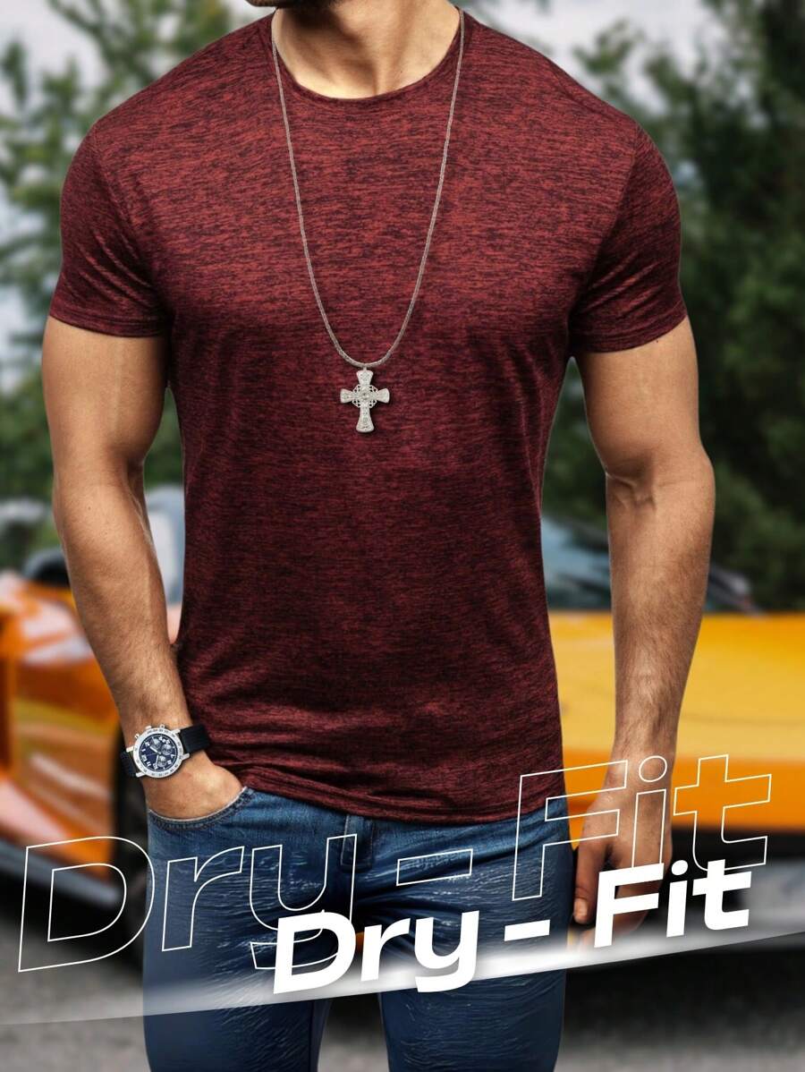 Men Sports Tees & Tanks - 紅色 - 查看 1