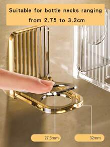1pc Shower Caddy, No-Drill Storage Rack For Shampoo, Dish Soap, Laundry Detergent, Minimalist And Luxury Design Bathroom - Multicolor - View 7