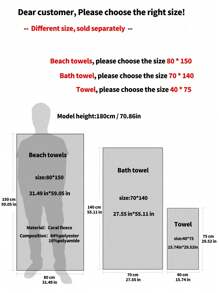 1/3pcs Coral Fleece Microfiber Non-Shedding 1pc Bath Towel/ Or 1pc Face Towel, Soft Absorbent Striped Bathroom Towel, Suitable For Bathroom, Pool, Beach Back To School For Beauty Salon Home Bathroom Shower Towels For Beauty Salon, Hotel Sports,Home Essentials, Towel, Skin Care Bath Towel Sheet