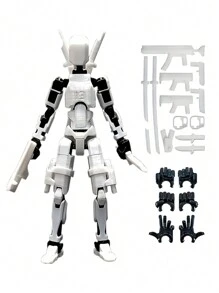 1 件铰接式幸运木偶，3D 打印可移动娃娃，DIY 第三代人体模型娃娃组装 - 彩色 - 查看 3