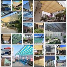 1 Set Sunshade Cloth With Ropes And Carabiners, Thick UV Protection Shade Net, Suitable For Plant/Floral Protection, Patio/Garden Shade Canopy, Sunshade Tarp, Yellow Heat Insulation Shade Cover - Beige - View 7