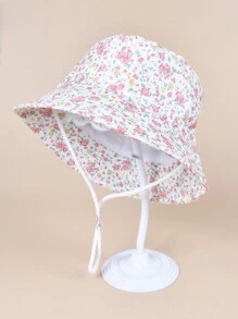 1 件儿童休闲碎花百搭户外太阳帽，适合春夏季 - 花朵 - 查看 10