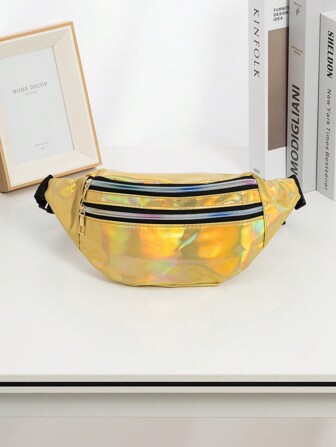 Women's Fashionable Laser Design Waist Pack For Outdoor & Daily Use