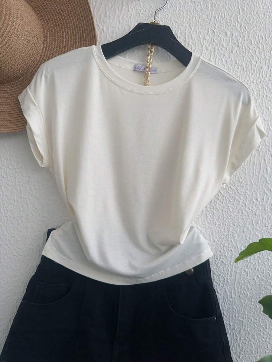 T-Shirt - 奶油色 - 查看 1