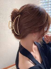 1 件女士高端金属发夹，适合大容量头发，时尚发饰休闲头饰发夹爪夹发夹