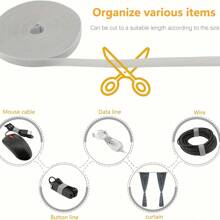Amarres reutilizables de 500 cm - Organizadores de cables multiuso para oficina y hogar, adecuados para gestión de cables de PC y TV, envoltorios de cables - Multicolor - Ver 5