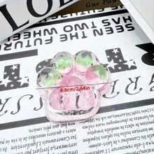 草莓小猫爪子挤压玩具 - 柔软缓慢上升的抗压力玩具，适合青少年和成人，是理想的节日/生日礼物，多种颜色，适合冬季、新年