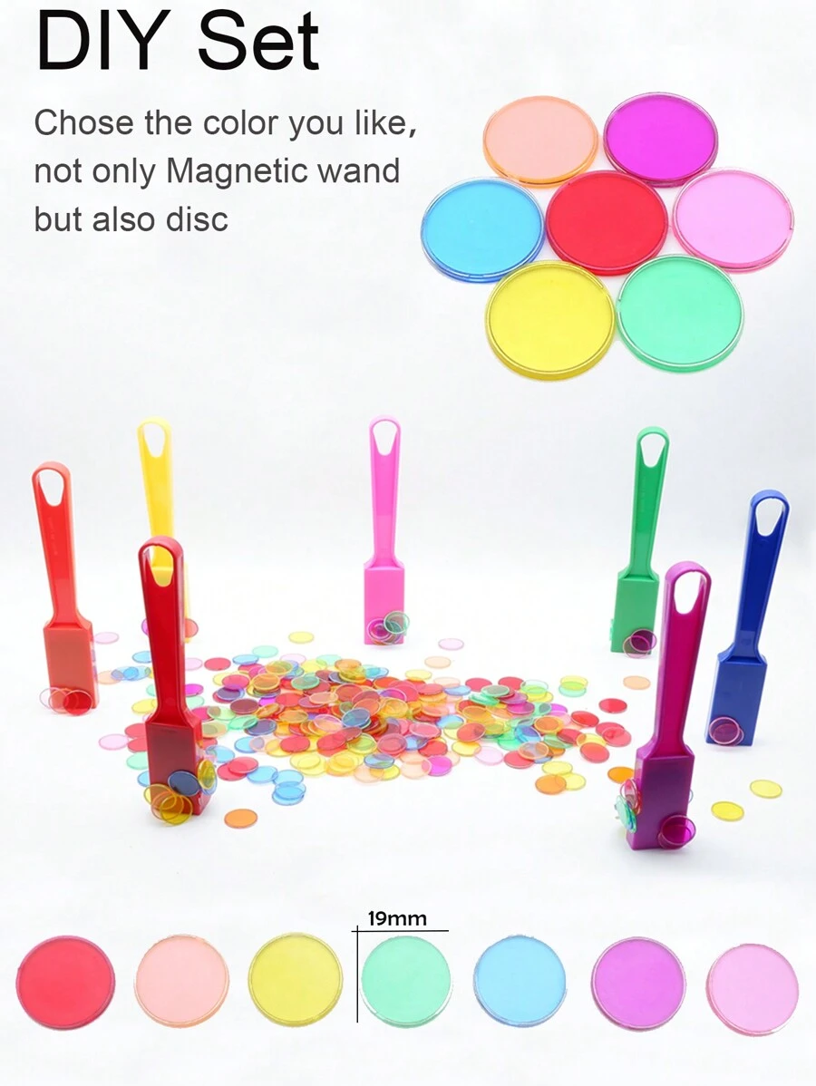 100 chiếc chip Bingo trong suốt nhiều màu, 1 que nam châm, có chức năng nhận dạng màu từ tính, đồ chơi giáo dục cho trò chơi Bingo, màu sắc có thể thay đổi (cam, vàng, xanh lam, xanh lá cây, đỏ, v.v.), dụng cụ chấm Bingo, PVC, số lượng lớn, vé số, chó Bingo, vé số, trò chơi chip Bingo, đồ chơi từ tính