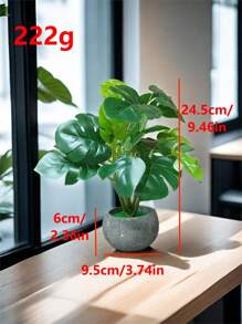 Cây lá hình mai rùa nhân tạo, làm bằng cao su mềm, trang trí nhỏ để bàn trong nhà. - Nhiều màu - Xem 4