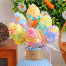 Nou de Paște Ou de spumă în formă de ou cu imprimeuri florale, ouă de simulare de vacanță pentru decorarea petrecerilor