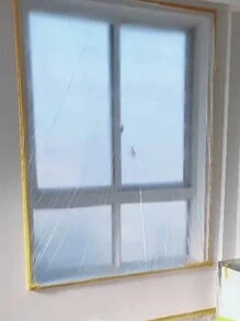FILME DE PROTECAO MASCARAMENTO ELETROSTATICO PROTECAO PARA REFORMAS E PINTURAS EM GERAL 90cm X 20m