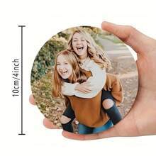2pcs/1pc Customizable Acrylic Photo Coasters, Personalized Picture Coasters, 3.94x3.94 Inches, Waterproof And Scratch-Resistant, Unique Desktop Decor, Suitable For Housewarming, Birthday, Holiday Gifts Water Bottle