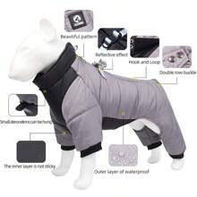 Winter Warm Thicken Pet Dog Jacket Waterproof Dog Clothes For Small Medium Dogs Puppy Coat Chihuahua French Bulldog Pug Clothing - Hook and Loop Gray - View 3
