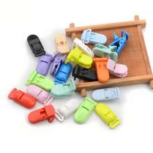 10/20/Pcs Plastic Soothing Item Clips - Secure Alligator Chain Links For Youngsters  Anti-Lost Protection, Alligator Clips(Random Color Mixing) - Plastic Alligator Clip - View 3