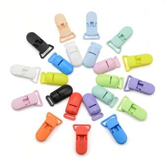 10/20/Pcs Plastic Soothing Item Clips - Secure Alligator Chain Links For Youngsters  Anti-Lost Protection, Alligator Clips(Random Color Mixing)