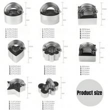 5pcs Cookie Cutter Set With Handles, Professional Baking Dough Tools, Stainless Steel Round Cookie Cutters, Rust-Proof, Easy To Clean, Dishwasher , Gift Box Packaging