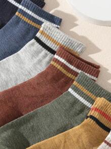 10 双儿童和青少年纯色运动棉袜，学生运动筒袜 - 彩色 - 查看 3