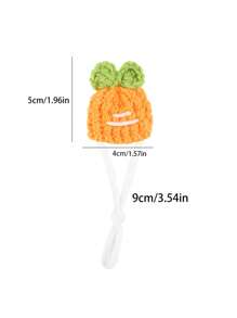 1 件迷你针织钩针宠物帽可爱宠物头饰适合拍照仓鼠鹦鹉蜥蜴蛇小宠物趣味头饰小宠物生日礼物