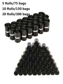 5/10/20 Rolls Random Dog Poop Bag, Portable Pet Waste Bag Refill Rolls, 1 Silk Durable And Leak Proof Pet Garbage Bags, Pet Cleaning Supplies Garbage Bag, Dog Poop Picking Up Cleaning Bag For Outdoor Cleaning(1 Bone Dispenser)