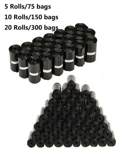 5/10/20 Rolls Random Dog Poop Bag, Portable Pet Waste Bag Refill Rolls, 1 Silk Durable And Leak Proof Pet Garbage Bags, Pet Cleaning Supplies Garbage Bag, Dog Poop Picking Up Cleaning Bag For Outdoor Cleaning(1 Bone Dispenser)