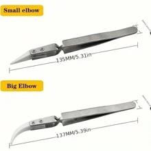 3 Packs Ceramic Straight Tip Electronic Soldering Tweezers, Anti-Static Reverse Acid Resistant Precision Chuck Ceramic Tweezers. - Silver - View 4
