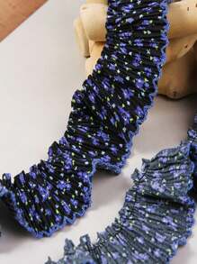 4,5 cm Ruban dentelle à volant à fleurs pittoresque en mousseline, fournitures de couture pour vêtements DIY et décoration