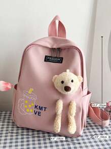 Fashionable And Cute Versatile Large-Capacity Ladies Shoulder Bag Women Backpacks - Pink - View 3