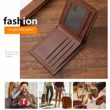 Portfel męski Slim Clip Portfel na karty kredytowe Etui na dowód osobisty Casual Męski skórzany krótki Portfel na wiele kart S Biznesowy męski Portfel składany na pół Portfel męski Krótki portfel Młodzieżowy modny Cienki portfel na wiele kart Duża pojemność Poziomy biznesowy Miękki skórzany portfel dla mężczyzn Portfel Portfel mały portfel Portfel męski skórzany