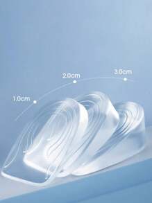 1双增高鞋垫，半垫，轻便，舒适，透气，吸汗，抗菌，不变形，适合休闲鞋和运动鞋 - 無色 - 查看 2