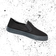 UNISEX Canvas Shoes/ Without Laces/ Comfortable Shoes/ Canvas Shoes - 黑色 - 查看 2