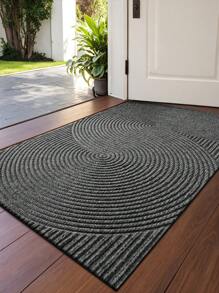 DAJIANG 1 pieza Felpudo vintage con rayas geométricas grises, felpudo de entrada de estilo moderno para todas las estaciones, material de fibra de poliéster, resistente a la decoloración, diseño ultrafino, antideslizante, fácil de limpiar, adecuado para patio, interior, exterior, jardín, pasillo y otra decoración del hogar, también se puede usar para decoración de baño, alfombra de baño, alfombra exterior, felpudo, decoración de otoño, accesorios de baño, vuelta a la escuela, decoración de entrada - Gris - Ver 7