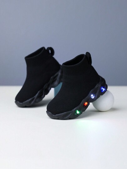 Baby Casual Soft Slip-On Anti-Slip LED Versatile Sports Shoes, All Season
