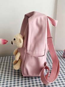 Fashionable And Cute Versatile Large-Capacity Ladies Shoulder Bag Women Backpacks - Pink - View 6