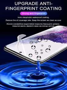 三片装全覆盖水凝胶屏幕保护膜，适用于三星 Galaxy、Redmi、荣耀等机型。易于粘贴，支持指纹解锁。软膜（非钢化玻璃） - 3件 - 查看 3