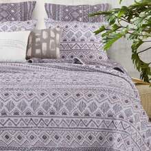 African Mud Cloth Quilt Set 3-Piece Full/Queen By Barefoot Bungalow
