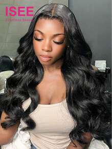 ISEE HAIR Wear& Go V5 6x4 HD 蕾丝无胶波浪假发 预漂白细小结 预剪自然色 180% 8-30 英寸真人头发 预拔 带自然发际线 适合女性 - SNatural - 查看 3