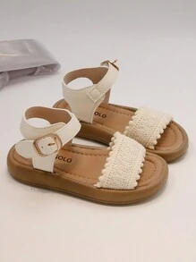 Sandalias casuales planas 2025 para niñas, diseño de unicolor simple y de moda, cómodas y ligeras para interior y exterior, sandalias de playa antideslizantes