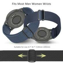 Compatible With Samsung/Garmin- Galaxy Watch Band- 2pcs 22mm Braided Stretchy Nylon Watch Bands Compatible With Garmin Vivoactive 4,Venu 2, Venu 3,Forerunner 255/255 Music,Samsun.G Galaxy Watch 3 45mm/Galaxy Watch 46mm,Gear S3 Frontier/Classic,Fossil Gen 5E 44mm,Gen 5 Carlyle/Julianna/Garrett,Gen 4 Explorist H R,Ticwatch Pro 3/ 2021/ 2020/GTX,Hua.Wei Watch 3 Pro,GT 2 46mm/2e /2 Pro/GT3 46MM /GT Runner. , Quick Release Loop Elastic Soft Strap Replacement For Women Men