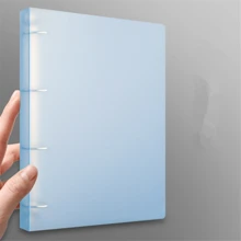 1 件 A4 文件夹，带 4 环 D 形环活页夹，透明 PP 防水 2 孔文件整理器，返校，学校用品 - 彩色 - 查看 14