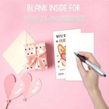 15/25 件狗狗主题情人节卡片，适合年轻人 - 适合送给男朋友和女朋友的完美礼物标签，日常办公用品 - 彩色 - 查看 4