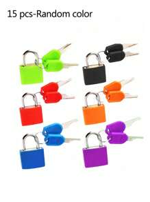 迷你彩色钥匙挂锁，适用于行李箱和旅行包，金属钥匙挂锁，适用于学校、健身房、教室、配对游戏、旅行背包等，多功能锁，锌合金材质，适用于学校、健身房储物柜、运动储物柜、围栏、工具箱、门、箱子、橱柜等，密码锁，TSA海关锁，行李锁，是旅行和商务出行的理想之选，安全保护您的物品，防盗且便携。