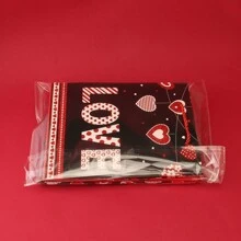 2 件优质金粉制作礼品袋，适合情人节、生日、我爱你、复活节、父亲节、母亲节、周年纪念日、爱情装饰、惊喜礼物、纪念品、DIY 包装 - 2PCS情人節手提袋A款 - 查看 12