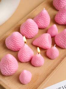 1 件 3D 草莓形蜡烛硅胶模具，仿真水果模具，适用于家居装饰、房间装饰、婚礼装饰、DIY 香薰蜡烛、蜡烛皂模具粘土模具、女性礼物、冬季礼物、节日礼物 - Strawberry - 查看 9