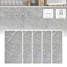 10x Marble Tiles Sticker Self-Adhesive Stick On Kitchen Bathroom Home Wall Decor - Light Grey - View 3
