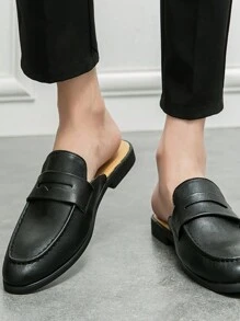 Męskie sandały z zamkniętymi palcami - 2025 Nowe modne wsuwane mokasyny casualowe, oddychające buty typu mule