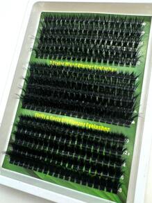 300pcs 100D/80D/60D Individual False Eyelash Extensions Kit, 8D Fluffy Lashes Extensions, Dense Eyelash Extensions, C/D/DD Curl Extensions, 10-18mm Length Mixed Tray, Wedding Bridal Makeup Tools, Black Eyelash Extensions Set, Large Capacity Personal Eyelash Extension Book, Suitable For Home Use.