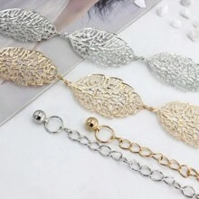 Retro Adjustable Metal Chain Belt Hollow Out Carved Waist Belts For Women For Dresses Chain Belt